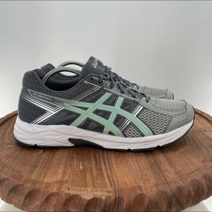 ASICS Womens Gel Contend 4 Gray/Turquoise Running Shoes, Size 12D